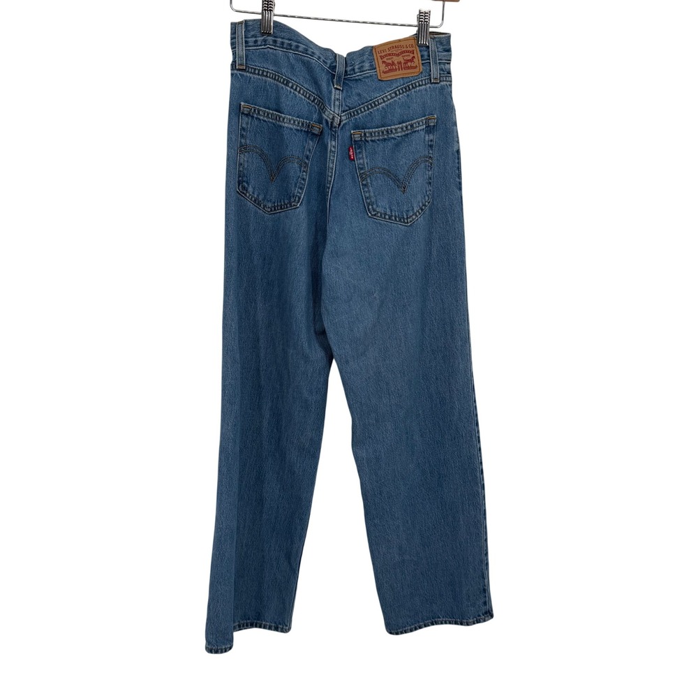 Levis High Waisted Straight Jeans Womens 26 Blue Medium Wash Denim High Rise - Picture 5 of 8